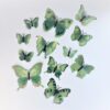 12 Various Greens & Different Size Butterflies 3D WallArt
