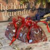 5 Bags of Dried Lavender in Red Organza Bags -Valentines Day Gift